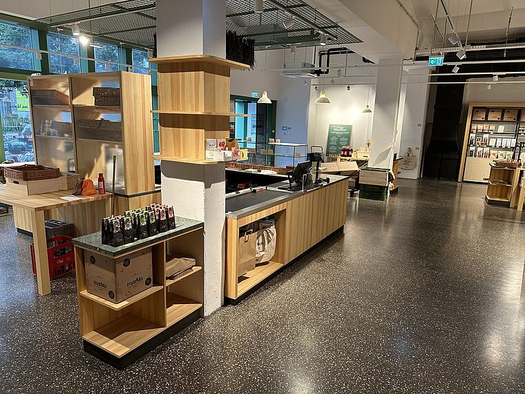 Bitu-Terrazzo® im Ladengeschäft der Firma Markta.at aus Wien 