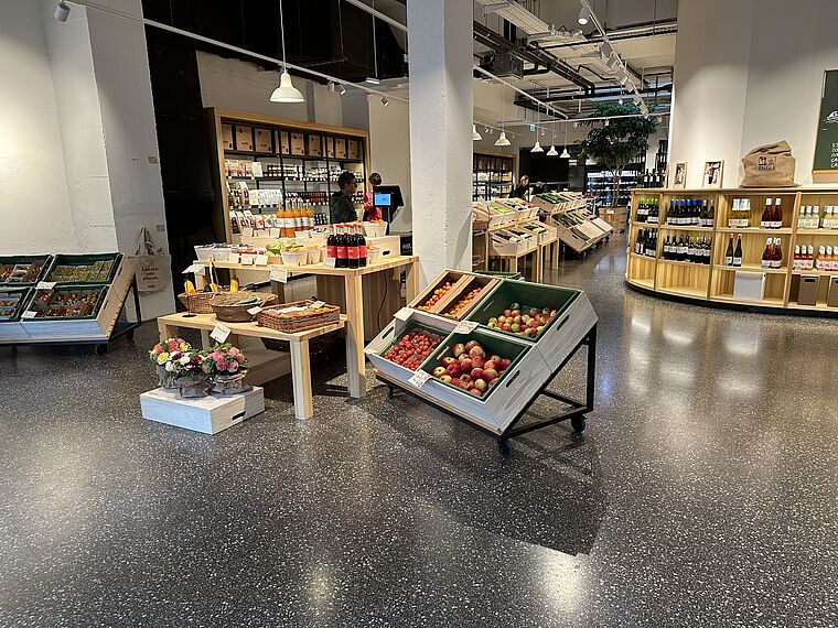 Bitu-Terrazzo® im Ladengeschäft der Firma Markta.at aus Wien 
