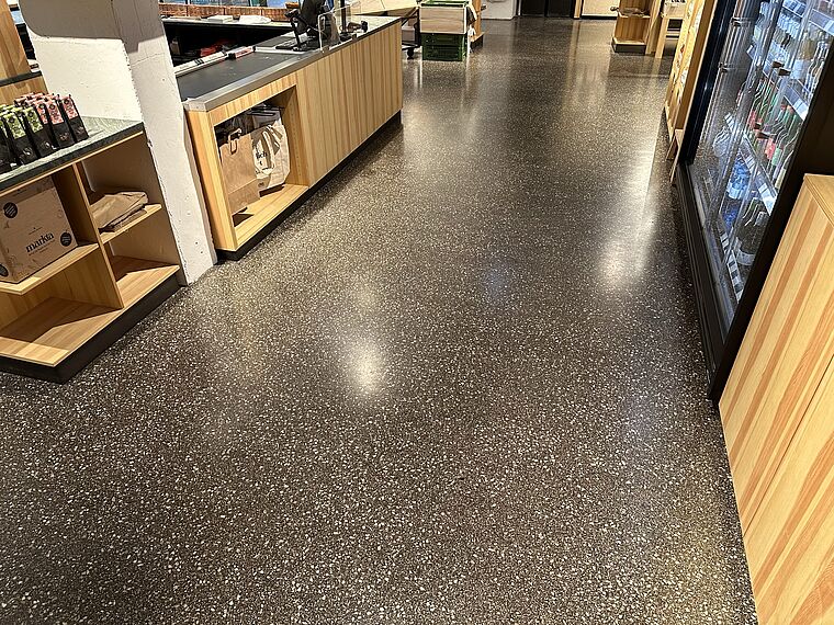 Bitu-Terrazzo® im Ladengeschäft der Firma Markta.at aus Wien 